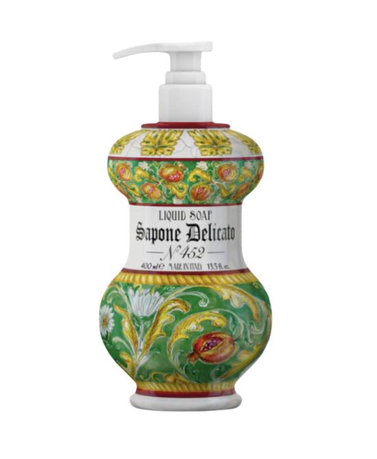 MAIOLICHE ALBARELLO N° 452 GRANATUM SAPONE DELICATO MANI E VISO 400 ML - Magnumfarma.it