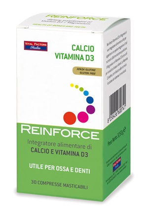 REINFORCE CALCIO + VITAMINA D3 30 COMPRESSE MASTICABILI - Magnumfarma.it