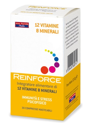 REINFORCE 12 VITAMINE + 8 MINERALI 30 COMPRESSE MASTICABILI - Magnumfarma.it