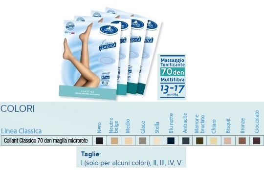 SAUBER COLLANT 70 DENARI MAGLIA MICRORETE NEUTRO BEIGE 3 LINEA CLASSICA - Magnumfarma.it