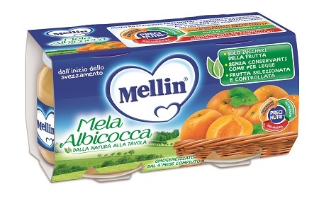MELLIN OMOGENEIZZATO MELA/ALBICOCCA 100 G 2 PEZZI - Magnumfarma.it