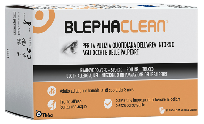 BLEPHACLEAN GARZE OCULARI STERILI A BASE DI ACIDO IALURONICO 20 PEZZI - Magnumfarma.it