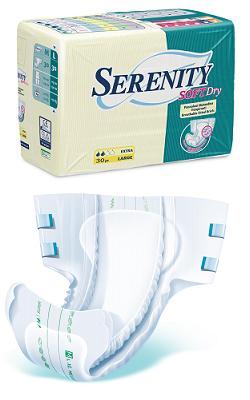 PANNOLONE PER INCONTINENZA SERENITY SOFTDRY FORMATO EXTRA TAGLIA MEDIUM 30 PEZZI - Magnumfarma.it