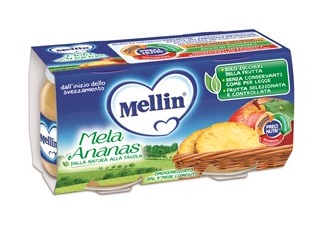 MELLIN OMOGENEIZZATO MELA ANANAS 100 G 2 PEZZI - Magnumfarma.it