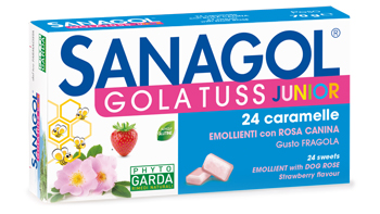 SANAGOL GOLA TUSS JUNIOR FRAGOLA 24 CARAMELLE - Magnumfarma.it