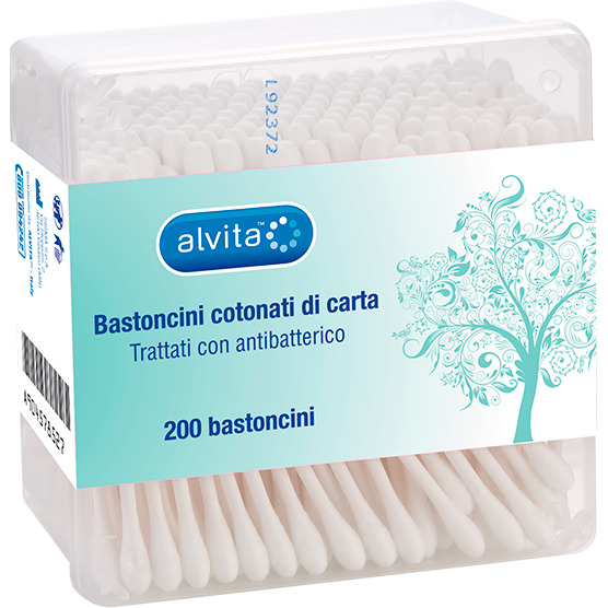 ALVITA BASTONCINI COTONATI DI CARTA 200 PEZZI - Magnumfarma.it