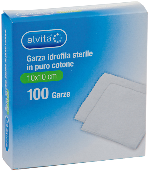 GARZA IDROFILA IN PURO COTONE ALVITA 10X10CM 100 PEZZI - Magnumfarma.it