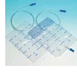 SACCA RACCOLTA URINA DA LETTO IN PVC NON STERILE VOLUME 2 LITRI TUBO LUNGHEZZA 90 CM CON SCARICO E VALVOLA ANTIREFLUSSO 30 PEZZI - Magnumfarma.it