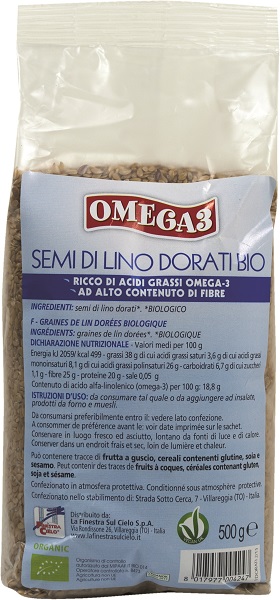 LA FINESTRA SUL CIELO SEMI DI LINO DORATI 500 G - Magnumfarma.it