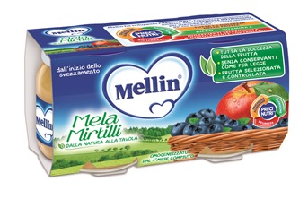 MELLIN OMOGENEIZZATO MELA MIRTILLO 100 G 2 PEZZI - Magnumfarma.it