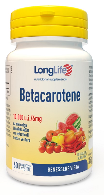 LONGLIFE BETACAROTENE 60 COMPRESSE - Magnumfarma.it