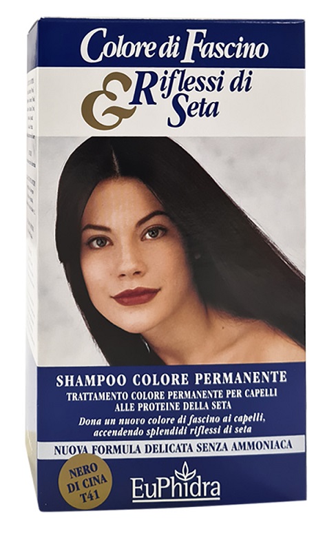 EUPHIDRA COLORE DI FASCINO & RIFLESSI DI SETA SHAMPOO COLORE PERMANENTE 41 NERO DI CINA 120 ML - Magnumfarma.it