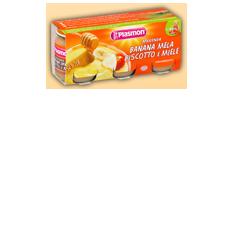 PLASMON OMOGENEIZZATO BANANA/MELA/BISCOTTI/MIELE 120 G X 3 PEZZI - Magnumfarma.it