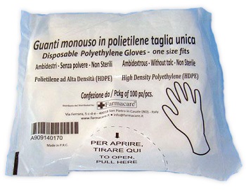 GUANTO MONOUSO IN PVC MISURA UNICA 100 PEZZI - Magnumfarma.it
