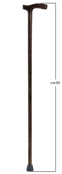 BASTONE IMPUGNATURA ANATOMICA UOMO LEGNO LUCIDO SCURO - Magnumfarma.it