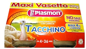 PLASMON OMOGENEIZZATO TACCHINO 120 G X 2 PEZZI - Magnumfarma.it