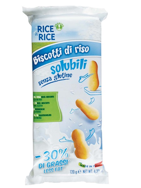 RICE&RICE BISCOTTI DI RISO SOLUBILI 30% GRASSI IN MENO 120 G - Magnumfarma.it