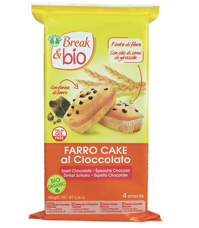 BREAK & BIO FARRO CAKE AL CIOCCOLATO 4 X 45 G - Magnumfarma.it