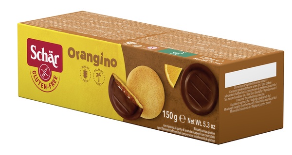 SCHAR ORANGINO BISCOTTI CON RIPIENO AL GUSTO DI ARANCIA RICOPERTI CON CIOCCOLATO 150 G - Magnumfarma.it