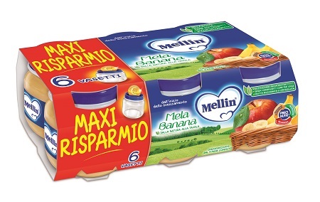 MELLIN OMOGENEIZZATO MELA BANANA 100 G 6 PEZZI - Magnumfarma.it