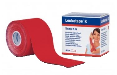 BENDA ADESIVA LEUKOTAPE K PER TAPING FISIOTERAPICO LARGHEZZA 5 CM LUNGHEZZA 5 M COLORE ROSSO IN ROTOLO - Magnumfarma.it