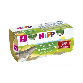 HIPP OMOGENEIZZATO MERLUZZO CAROTE PATATE 2X80 G - Magnumfarma.it