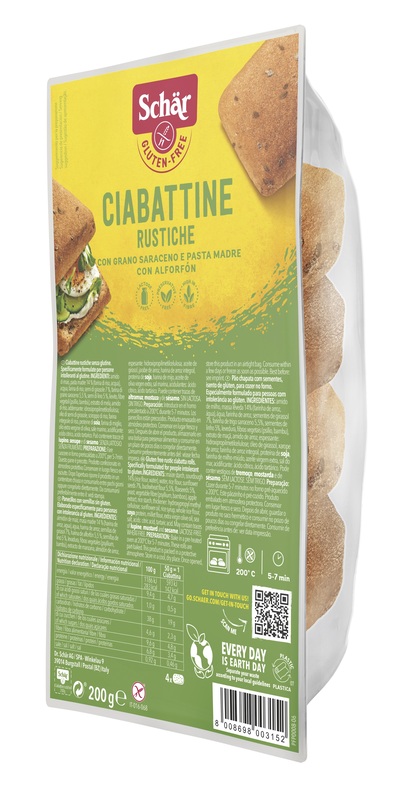 SCHAR CIABATTINE RUSTICHE SENZA LATTOSIO 200 G - Magnumfarma.it
