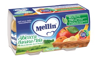 MELLIN OMOGENEIZZATO ALBICOCCA BANANA MELA 100 G 2 PEZZI - Magnumfarma.it