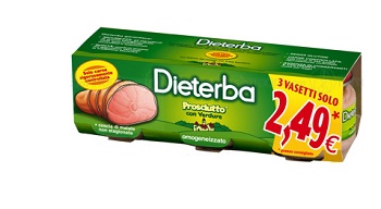 DIETERBA OMOGENEIZZATO PROSCIUTTO 3 PEZZI 80 G - Magnumfarma.it