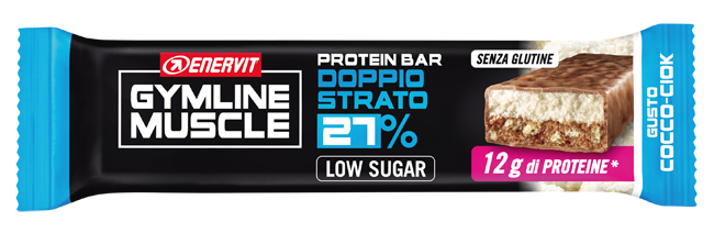ENERVIT GYMLINE MUSCLE PROTEIN BAR 27% DOPPIO STRATO COCCO-CIOK 1 PEZZO - Magnumfarma.it