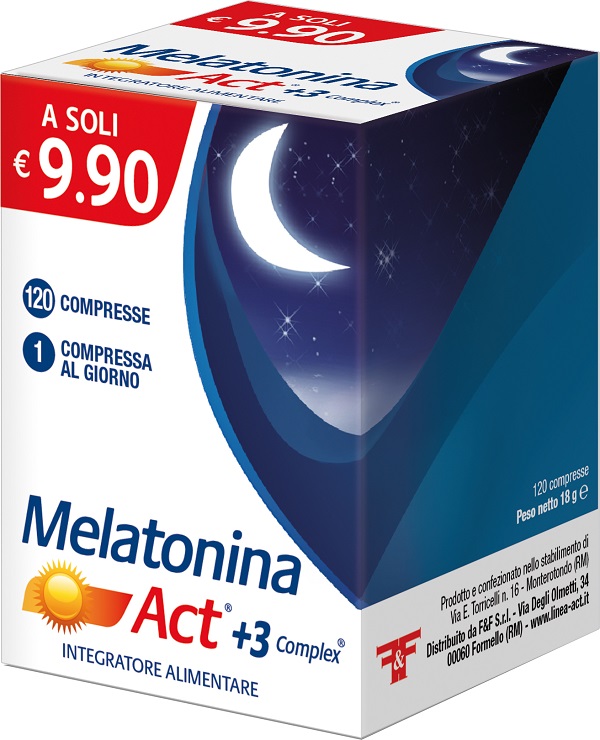 MELATONINA ACT +3 COMPLEX 120 COMPRESSE - Magnumfarma.it