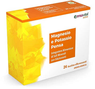 MAGNESIO E POTASSIO ARANCIA PENSA 24 BUSTINE EFFERVESCENTI - Magnumfarma.it