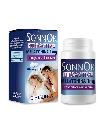 SONNOK FITOACTIVE MELATONINA 1MG 200 COMPRESSE DIETALINEA - Magnumfarma.it