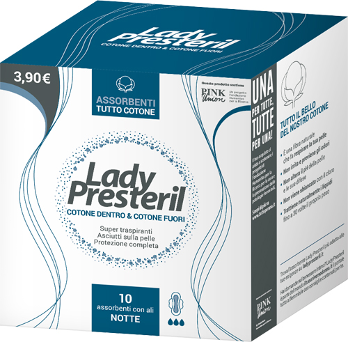 LADY PRESTERIL COTONE DENTRO & COTONE FUORI 10 ASSORBENTI CON ALI NOTTE PROMO - Magnumfarma.it