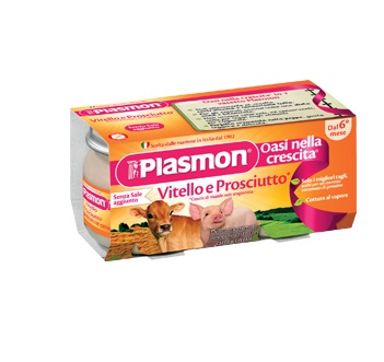 PLASMON OMOGENEIZZATO VITELLO - PROSCIUTTO 4 X 80 G - Magnumfarma.it
