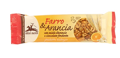 BARRETTA AL FARRO/ARANCIA BIO ALCE NERO 22 G - Magnumfarma.it
