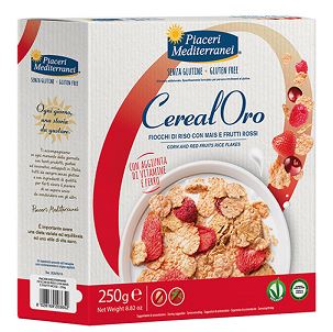 PIACERI MEDITERRANEI CEREALORO FIOCCHI DI RISO CON MAIS E FRUTTI ROSSI 250 G - Magnumfarma.it