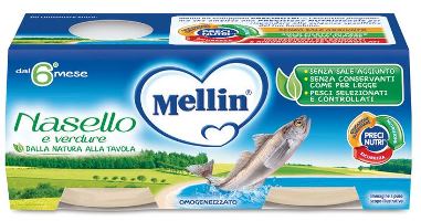 MELLIN OMOGENEIZZATO NASELLO 2 X 80 G - Magnumfarma.it
