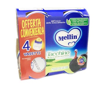MELLIN OMOGENEIZZATO TACCHINO 4X80 G - Magnumfarma.it