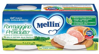MELLIN BABY FORMAGGINO CON PROSCIUTTO 2 X 80 G - Magnumfarma.it