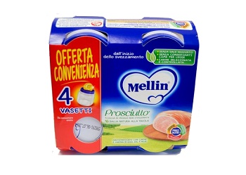 MELLIN OMOGENEIZZATO PROSCIUTTO 4 X 80G - Magnumfarma.it