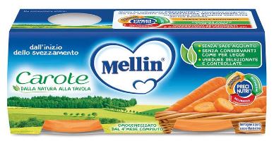 MELLIN OMOGENEIZZATO CAROTE 2 X 80 G - Magnumfarma.it