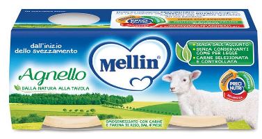 MELLIN OMOGENEIZZATO AGNELLO 2 PEZZI X 80 G - Magnumfarma.it