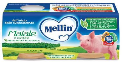 MELLIN OMOGENEIZZATO MAIALE CON VERDURE 2 PEZZI X 80 G - Magnumfarma.it
