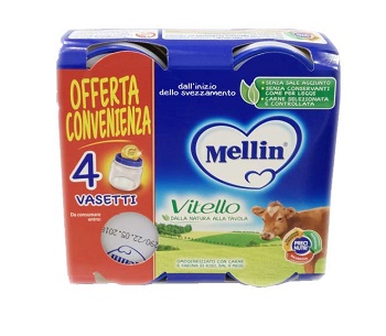 MELLIN OMOGENEIZZATO VITELLO 4 PEZZI X 80 G - Magnumfarma.it