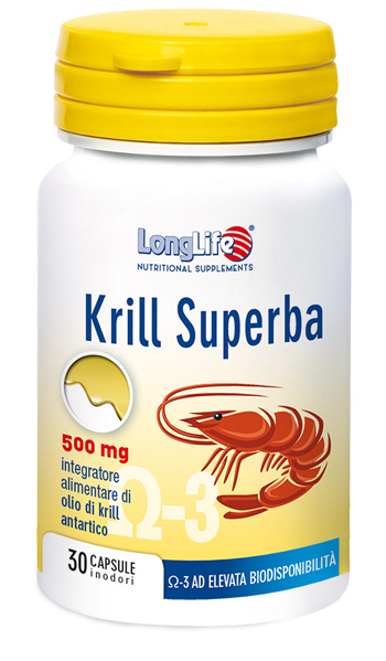 LONGLIFE KRILL SUPERBA 30 CAPSULE INODORI DA 600 MG - Magnumfarma.it