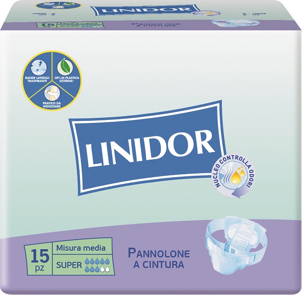 PANNOLONE LINIDOR SUPER PANNOLINO A CINTURA MM 15 PEZZI - Magnumfarma.it