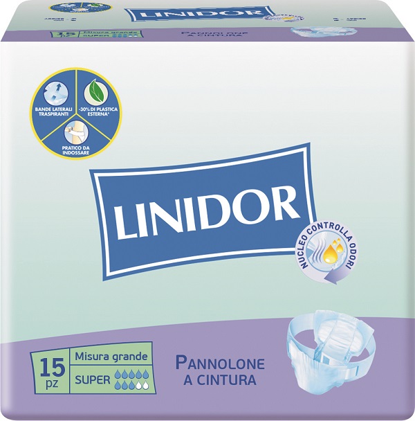 PANNOLONE LINIDOR PERFECT CARE SUPER A CINTURA MG 15 PEZZI - Magnumfarma.it