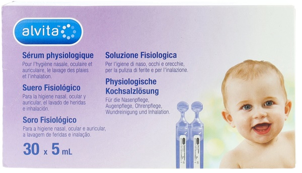 SOLUZIONE FISIOLOGICA ALVITA 30 FIALE X 5 ML - Magnumfarma.it