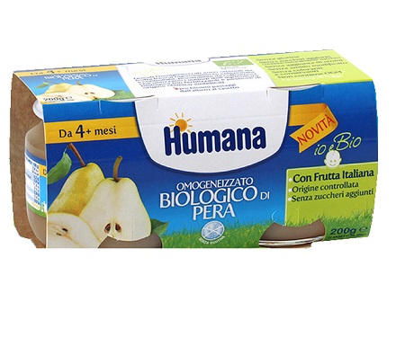 HUMANA OMOGENEIZZATO PERA BIO 2 VASETTI 100 G - Magnumfarma.it
